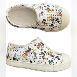 Disney x Native Mickey Mouse Jefferson Slide-on Shoe Toddler Size 8 White